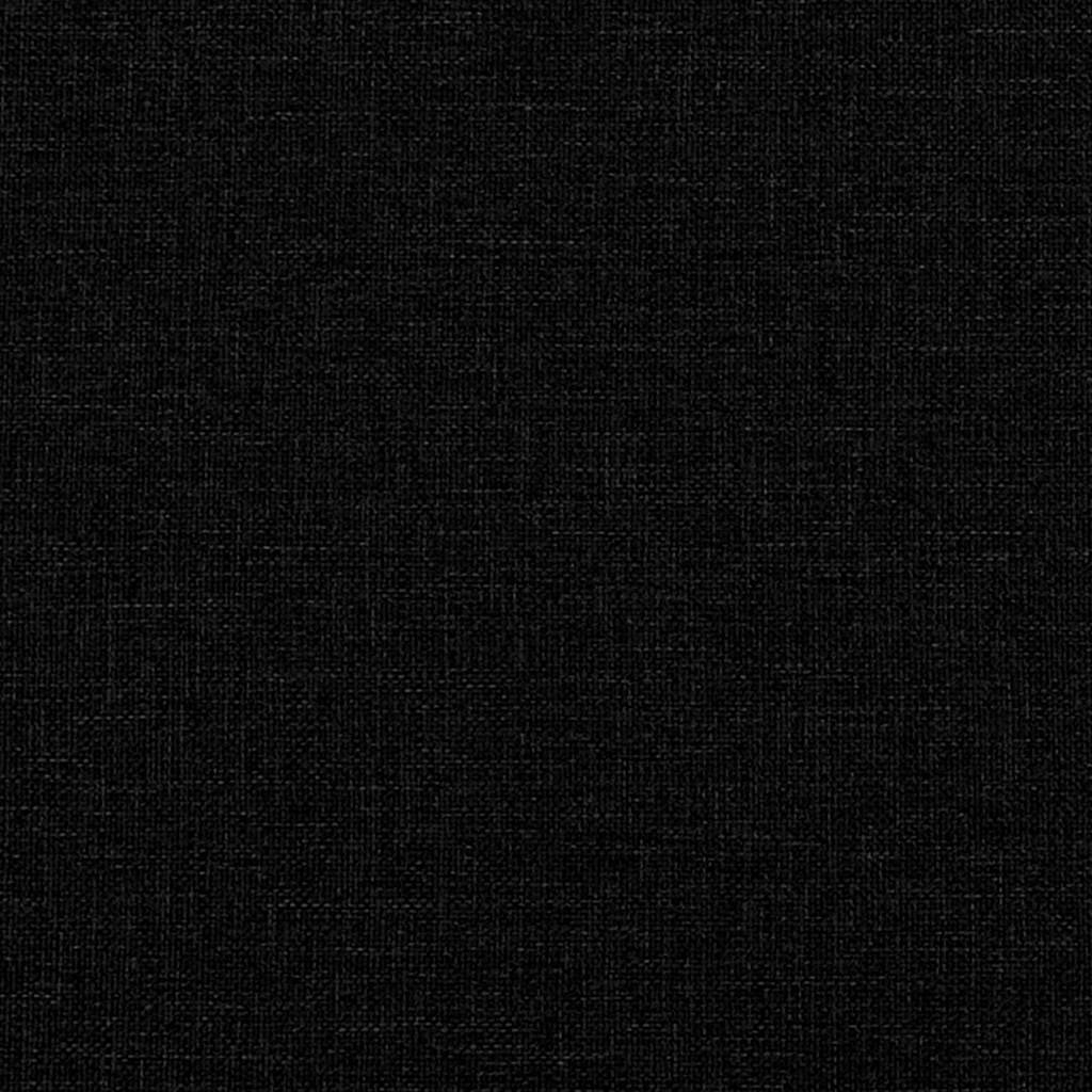 Bed Frame with Upholstered Headboard Black 140 x 200 cm